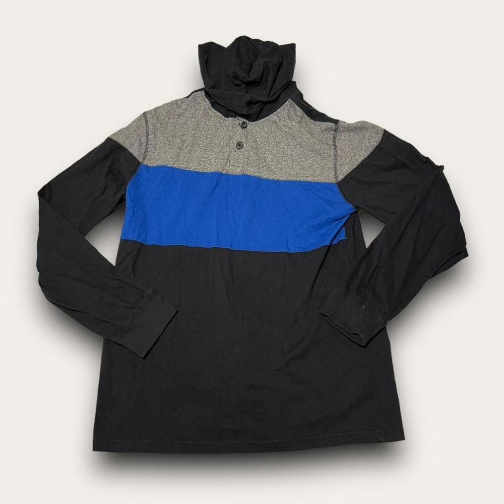 Wrangler Hooded Henley Shirt Lightweight Blokecore Streetwear Size XXL